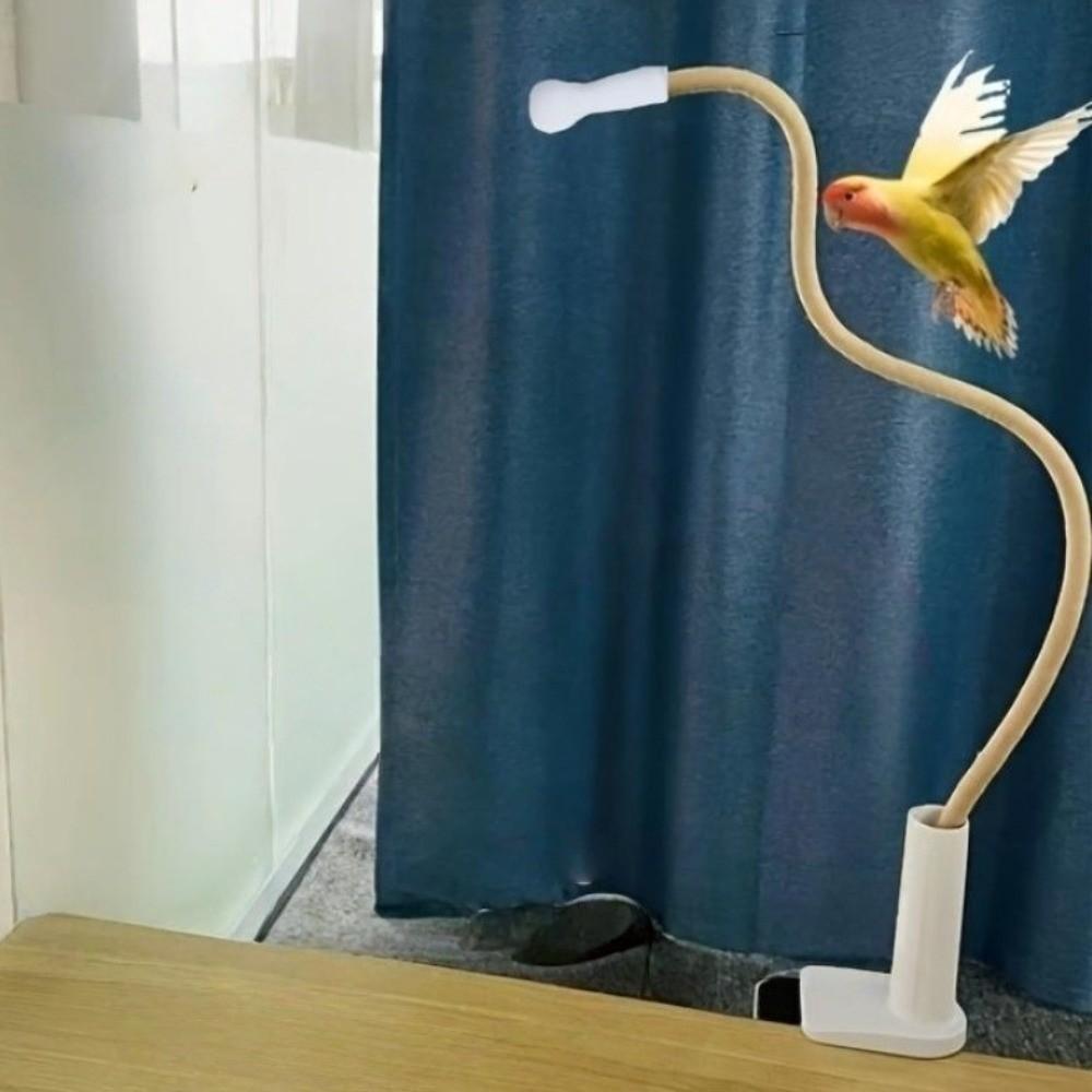 Linen Rope DIY Bendable Perch for Birds Comfortable Grip Parrot Standing Perch Stand  Indoor
