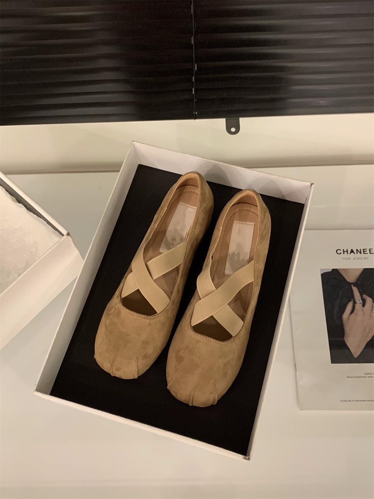 

Французькі червоні туфлі-мері джейн на прихованій платформі, жіночі туфлі 2025 весна-осінь, леопардовий принт, замшеві балетки для вечірнього виходу 37 хакі