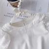 Girls' Summer Lace Top - Solid Color, Round Neck, Baby and Child Innerwear Shirt