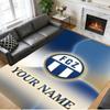 Crystal Velvet Rug Custom Name Text, Soft Non Slip Floor Mat Home DecorFC Zürich
