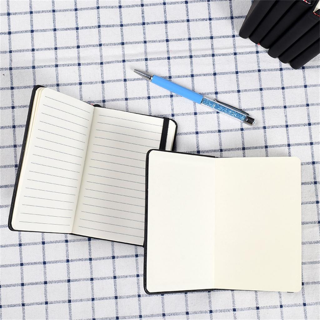 Student Classroom Notebook Cartoon Printed Portable Imitation Leather Black Notebook Creative Notebook
