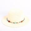 Popular fashion hollow woven dome straw hat, men's and women's fashion summer sunscreen shade straw hat