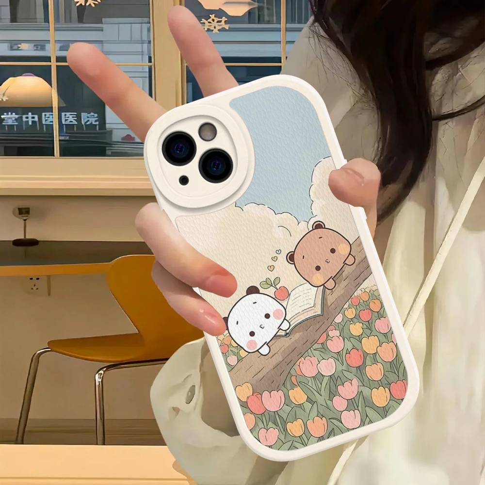

Милый Чехол Для Телефона Из ПУ Кожи Bubu Dudu Для IPhone 16 15 14 13 12 11 Pro Max Plus Задняя Крышка Fundas iphone 11