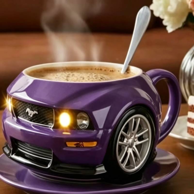 Wild Horse Resin Coffee Cup With Stainless Steel Interior For Home Tea Table And Gift Use