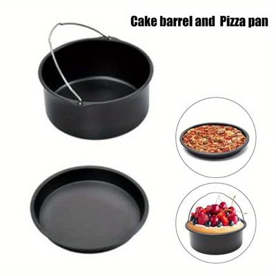 6/7/8 Inch Round Cake Mold Non Stick Baking Pan Tray Molds Air Fryer Basket with Handles Bakeware Pizza Oven Baking Pans
