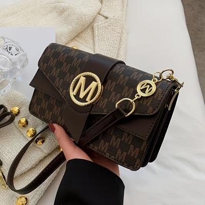 Stiilne ruudukujuline crossbody kott vintage-stiilis - Naiste klassikaline õlakott klapiga, ainulaadse tähepandlaga, ideaalne igapäevaseks kasutamiseks ja mohetundideks