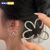 1PC Trendy Creative Hollow Flower Ear Cuff Exaggerated Fake Pierced Earring Ear Bone Clip for Women Girls Aesthetic Jewelry Gift
