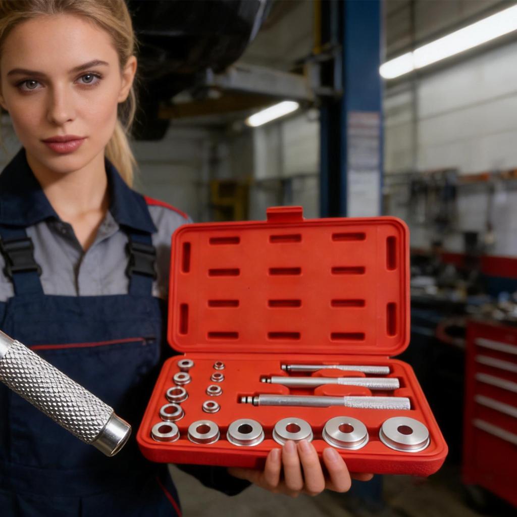 17PCS/Set Wheel Bearing Race Seal Bush Driver Master Tool Kits Aluminum Axle Install Bearing Seal Driver For Repair