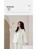 Women's Pure Cotton Striped Long-Sleeve Pajamas Set for Spring/Autumn, Wear Indoors or Out, Customizable Design Available.