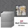 70X100cm Living Room Wall Decoration Wall Sticker 3D Self-adhesive Solid Color Wallpaper
