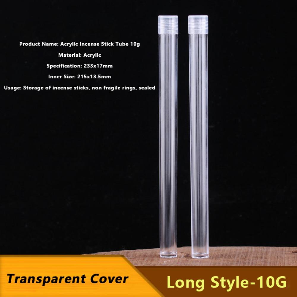 Transparent Incense Stick Tube with Detachable Airtight Lid Incense Storage Box Incense Holder