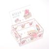 Hello Kitty Storage Box Cute Acrylic Flip Desktop Storage Box Dust-Proof Ornaments Removable Home Decora