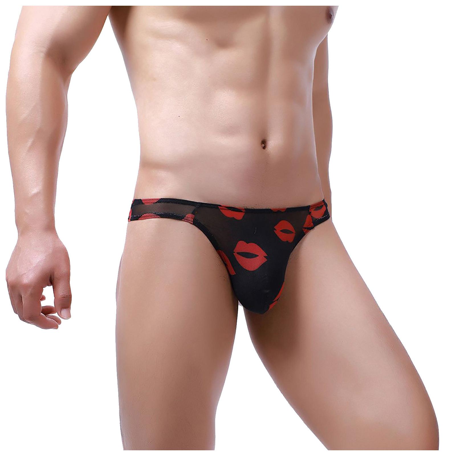 

Мужская мода нижнее белье трусы спортивные сторонники сексуальные стринги трусы-стринги L чёрный