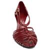 Zara Pu Fashionable Elegant Simple High Heel Pointed Toe Ankle Strap Sandals Women Sandals Red 11319510-38