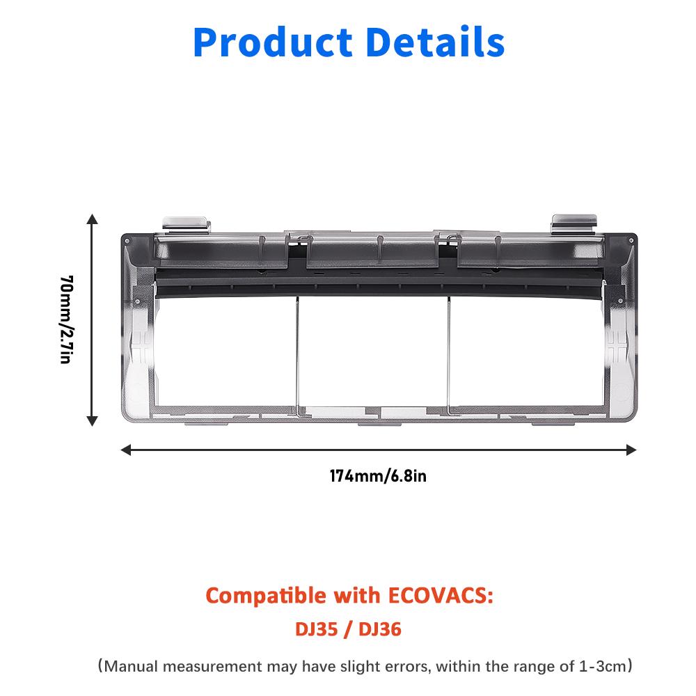 Main Brush Cover for Ecovacs DEEBOT DJ35 DJ36 Robot Vacuum Cleaner Accessories Replacement Floor Sweeper Brush Roll Shell Parts