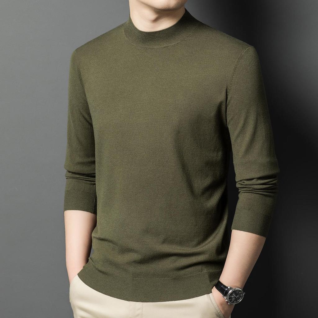 Men's Autumn/Winter Thick Wool Half-High Collar Sweater