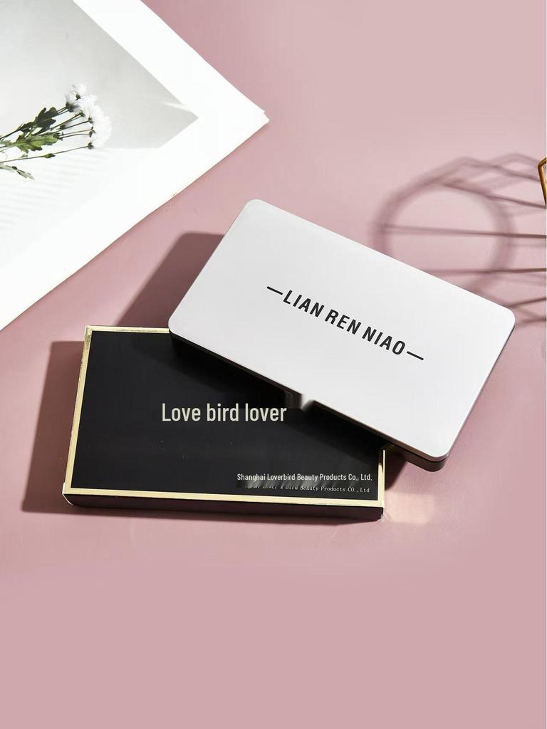 Little Sparrow 5 Double-Ended Eyeshadow Brushes with Mirror Box - Portable Makeup Tool Set