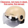 Men Motorcycle Helmet,Woman Electric Motor Car Scooter Bike Open Face Half Helmet,Anti-UV Safety Hat Bicycle Cap with Goggles