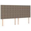 VidaXL Cadre de lit avec tête de lit Taupe 200x200 cm Tissu3125409