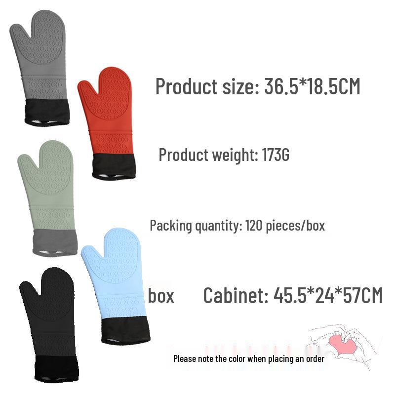 Silicone Heat-Resistant Oven Gloves for Baking and Microwave