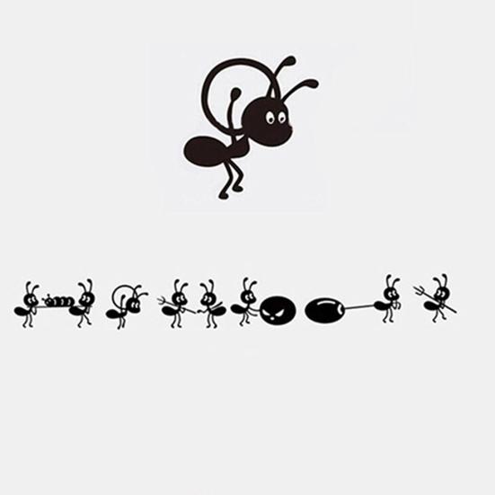 Mobilya Duvar Sticker Karikatür Karınca Dekorasyon Cam Çıkartmalar Ayna Pencere Dekor