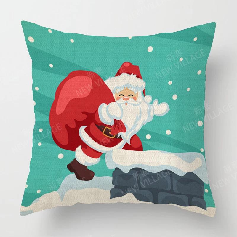Decorative Cushion Home Living Room Decor Throw Pillow Cover 40*40 40X40Cm 60X60Cm 45X45Cm 50X50Cm Plant Winter Merry Christmas