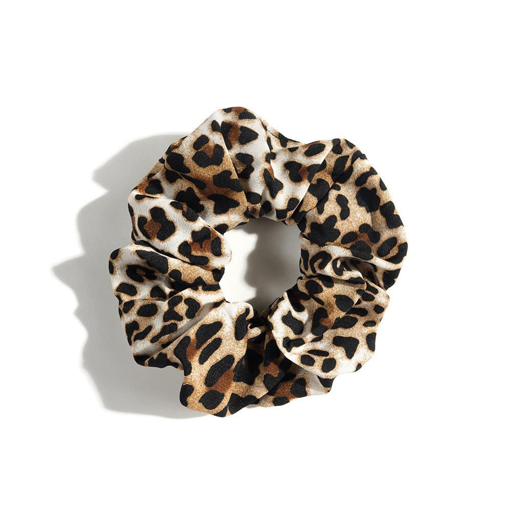 Leopard Print Hair Band Bohemian Large Intestine Band Small Fresh Commuter Rubber Band Flower Print Head Band Head Rope
