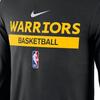 Nike Golden State Warriors Logo Print Crew Neck Long Sleeve T-Shirt 2022-23 Season Men Tops Black DR6517-010