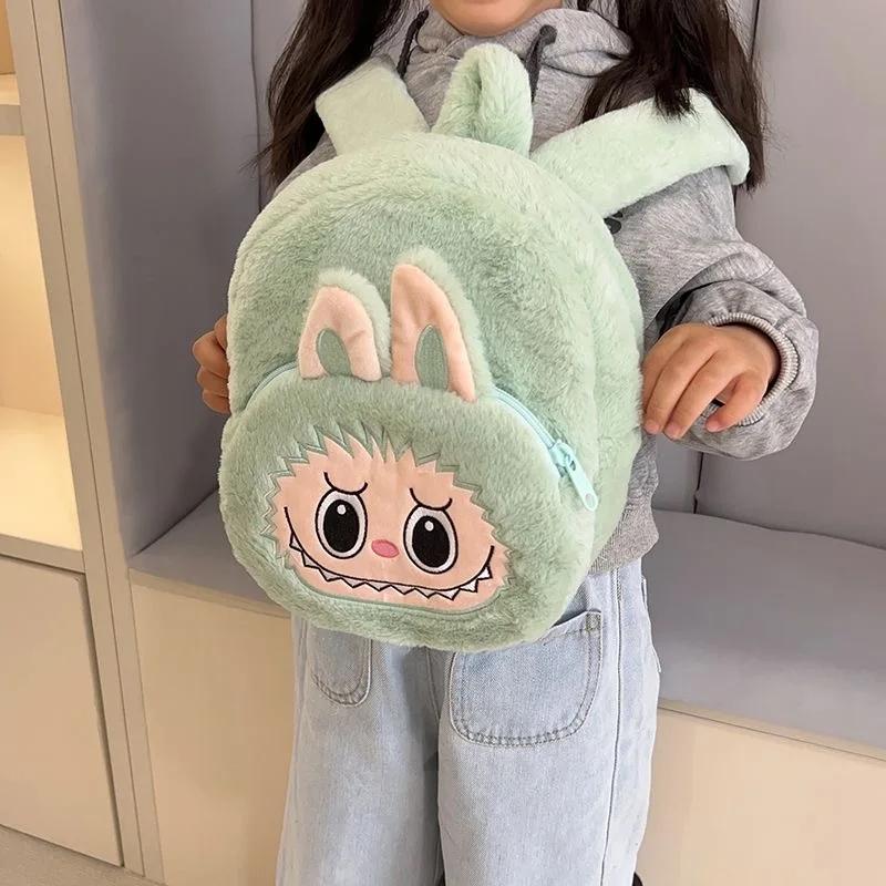 1Pc Cartoon Figure Labubu Backpack Bags Children School Bags Kawaii Labubu Bag Zimomo Schoolbag Girls Boys Outdoors Storage Bag Gift