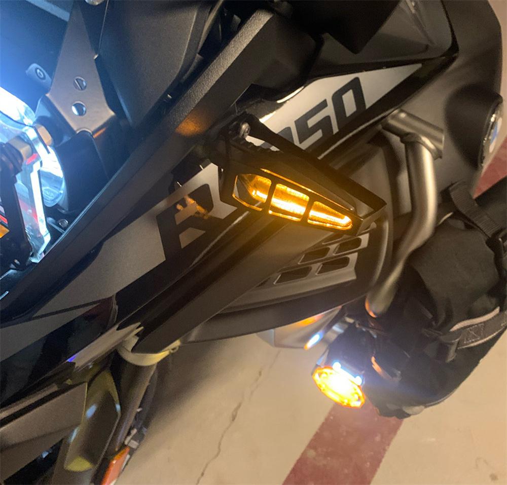 2x Front Turn Signal Light Grill Guard Cover For 19-22 BWM S1000XR F 850GS 750GS