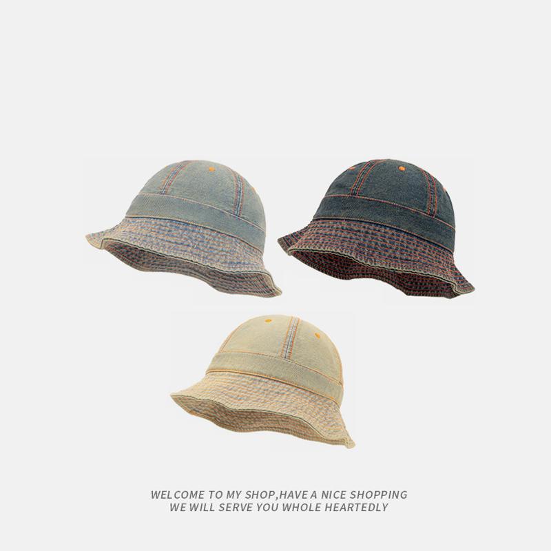 Denim Fisherman Hat Women's Vintage Sun Protection Hat Basin Hat