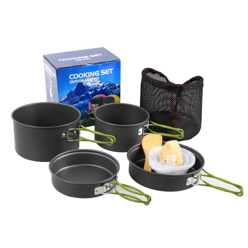 New DS-301 Aluminum Alloy Outdoor Camping Cookware Set Multifunctional 23 Person Portable