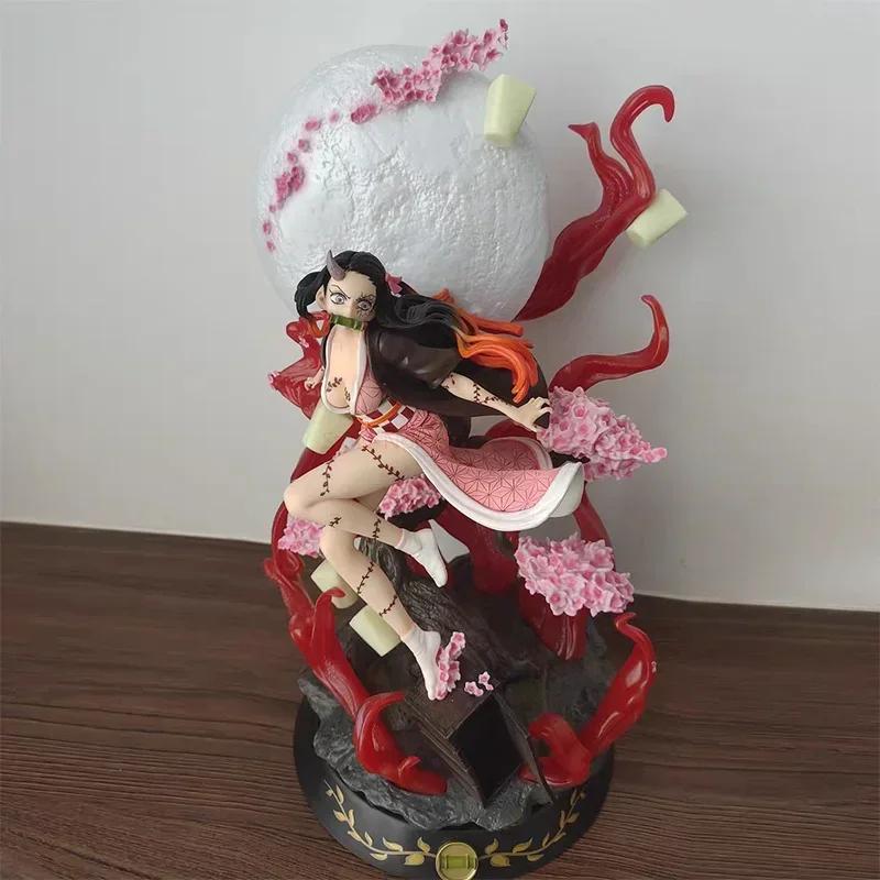 New 42cm Gk Demon Slayer Anime Figure Kamado Nezuko  With Light Action Figurine Collectible Model Statue Gift Toys For Children