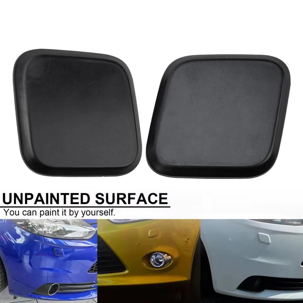 1 Pair Of Car Front Left And Right Auto Bumper Headlight Washer Nozzle Jet Cover Cap For Ford Focus 2015-2018 Easy Installation