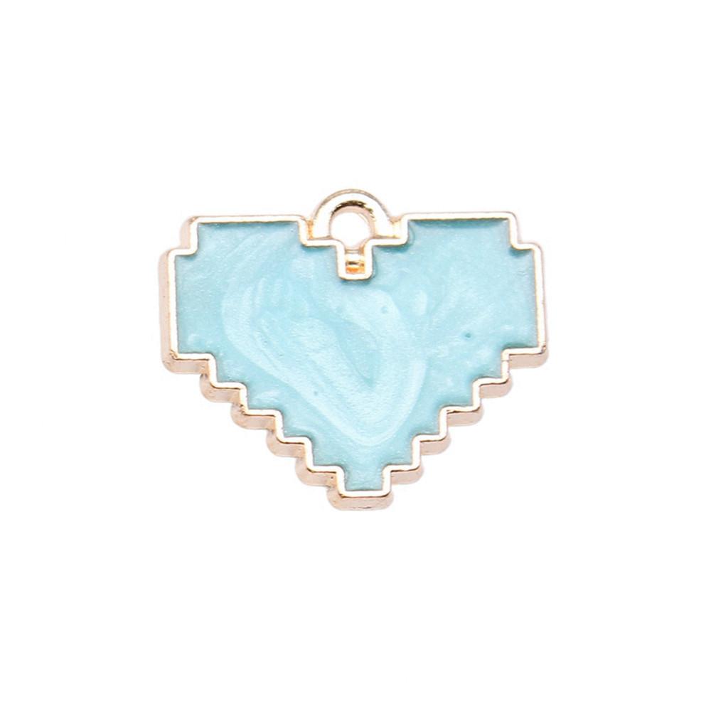Love Heart Enamel Charms Multi Color Pendants For Romantic Jewelry Component