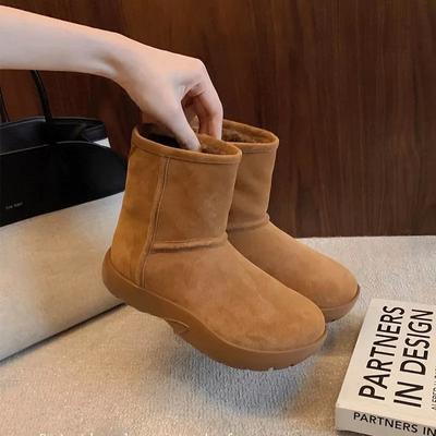 New Women's Snow Boots Outdoor Cycling Warm Boots Women's Soft Cotton Short Boots Anti-Slip Cotton Shoes Autumn and Winter