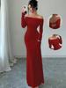 Womens Sexy Low Back One Shoulder Dress Elegant Evening Gown Cocktail Party Dress