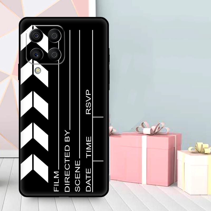 Film Movie Maker Clapperboard Take Case For Samsung Galaxy M56 M52 M32 M53 M16 M11 M21 M31 M35 M12 M13 M14 M15 M36 M55 M34 M54
