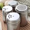 Stainless Steel Seasoning Jar Salt Sugar Shaker with Rotating Cover Condiment Spice Pepper Powder Bottle Container Kitchen Tool