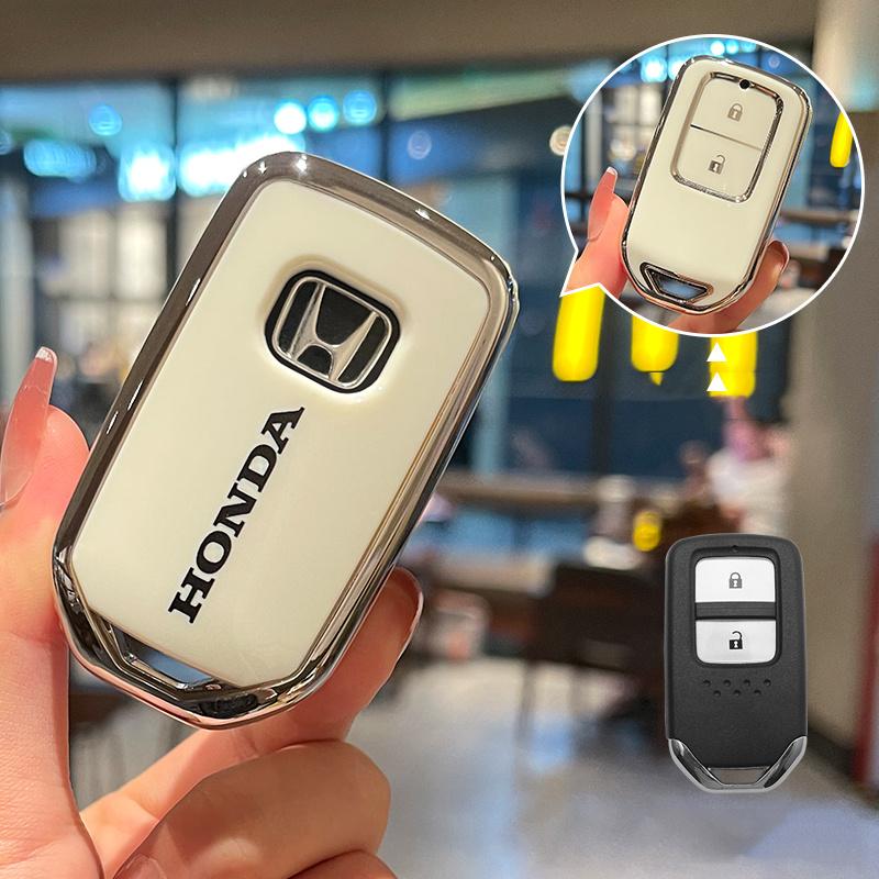 

Fashion TPU Car Remote Key Case Cover Holder Shell Fob For Honda Civic CR-V HR-V VEZEL JAZZ Accord Jade Crider Odyssey 2015-2018