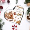 2D Flat Heart Shaped Christmas Acrylic Desktop Decoration, Home Decor Plaque Hanging Wall Art Decorative Garden Decoration for Room Door Signs Hanging