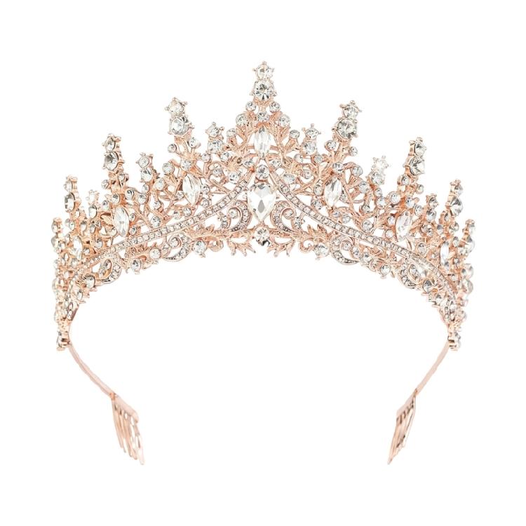 Luxurious Wedding Crowns Hairband with Rhinestones Decors Comfortable Styling Crownpiece For Bride And Reception Event