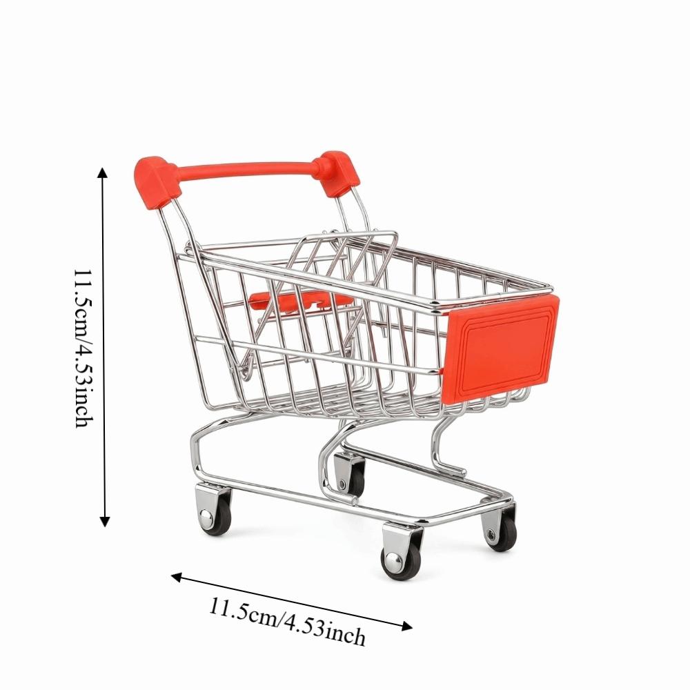 Mini compact size Toy Hand Trolley Simulation Cart Office sundry arrangement