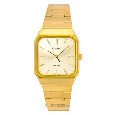 Standard Analog Stainless Steel Gold Dial Quartz MTP-B185G-9AV Men's Watch