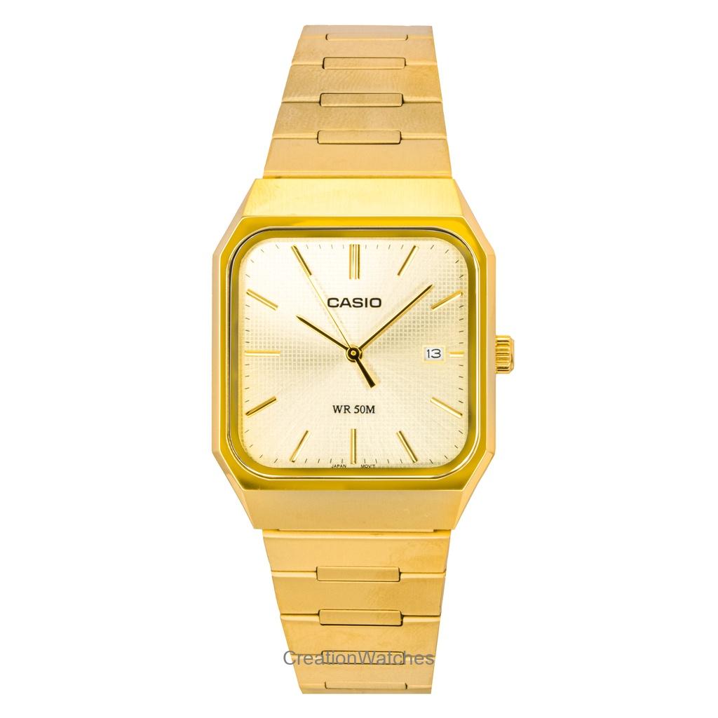 

Casio Standard Analog Stainless Steel Gold Dial Quartz MTP-B185G-9AV Men s Watch золотой