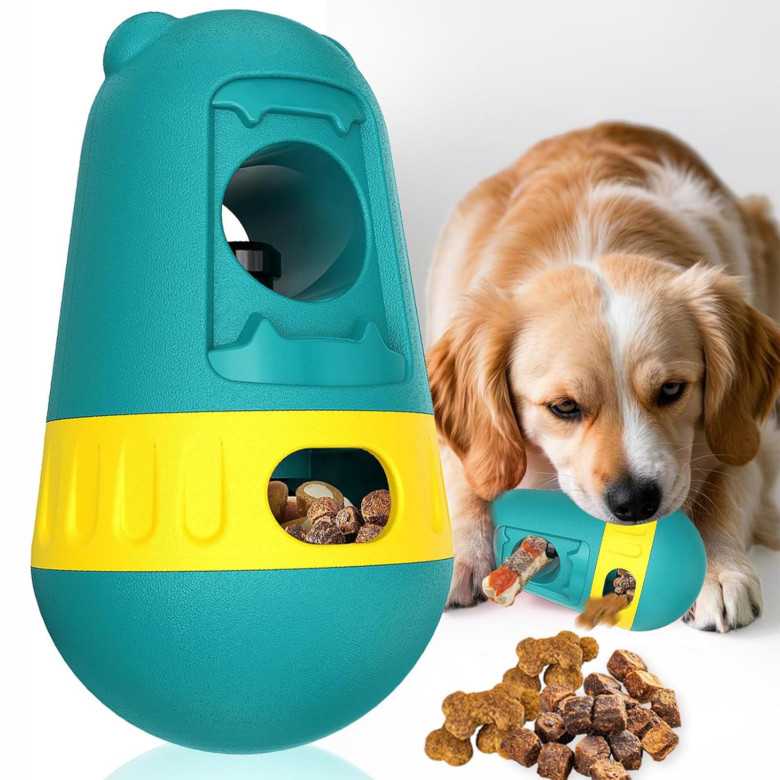 

AUTAKI Лакомство для собак Развивающая игрушка для лакомства Игрушка для развивающего питания для собак Предотвращает быстрое поедание Игрушка для бросания, снимающая стресс у питомца Прочная игрушка для собак Игрушка для бросания Игрушка, Игрушка, синий