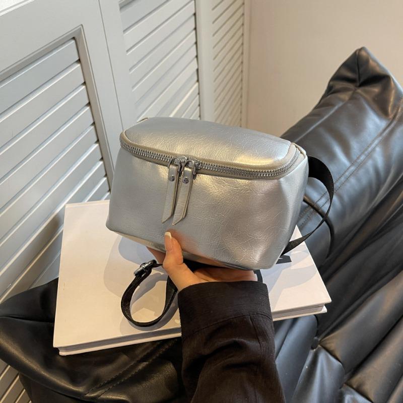 

Маленькая квадратная сумка сумка-мессенджер женская новая сумка для мобильного телефона однотонная повседневная на плечо серебряный