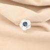 Round Natural London Blue Topaz 925 Silver Unique Boho Stackable Statement Ring RR-51-11
