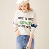 TUHUANG Women's Thick Pure Wool Letter Jacquard Knit Sweater