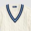 Polo Ralph Lauren Ss24 Striped V-Neck Pullover Sweater Men sweater Cream MNPOSWE16821456-101